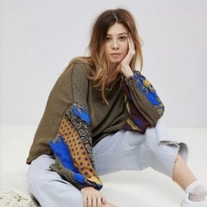 We the Free Blossom Silk Long Sleeved Top Sz PS